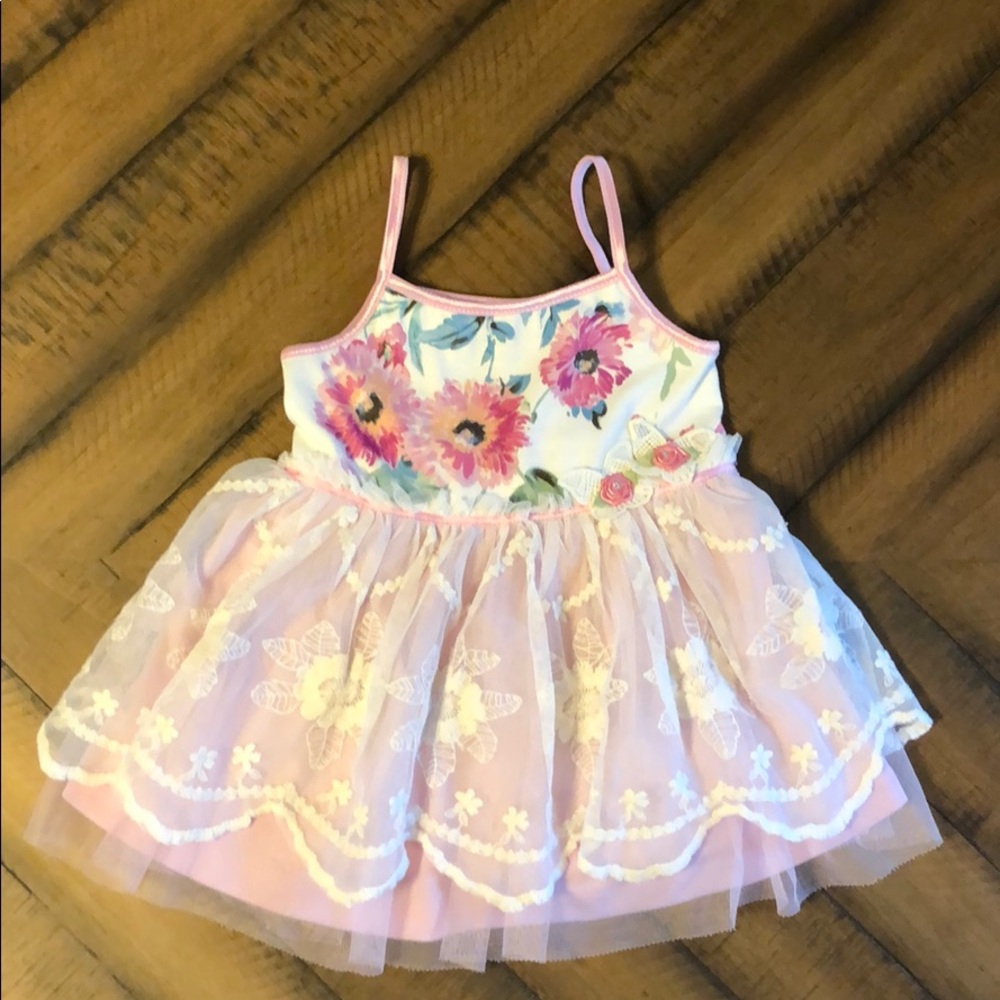Lilt 2T Floral and Lace Dress